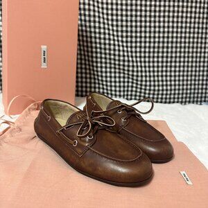 🤎 MIU MIU Women's Boat Shoes
